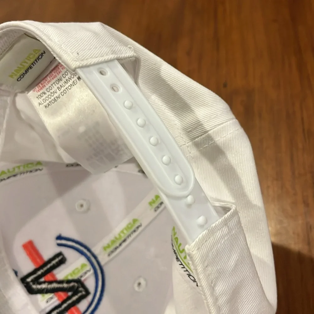 Nautica Competition Snap Back Hat Cap White